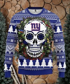 New York Giants Skull Flower Ugly Xmas Ugly Christmas Sweater Best Christmas Gift Ideas