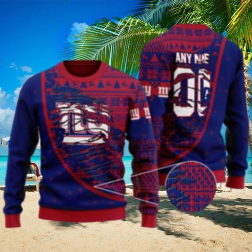 New York Giants Woolen Christmas Ugly Sweater 3D Christmas Gifts For Fans