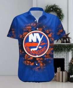 New York Islanders Aloha Shirt Apparel, Vintage Camo Hawaiian Style