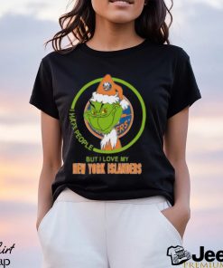 New York Islanders NHL The Grinch I Hate People But I Love My Boston Bruins Shirt