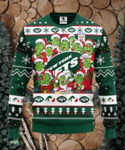 New York Jets 12 Grinch Xmas Day Xmas Ugly Christmas Sweater Best Christmas Gift Ideas