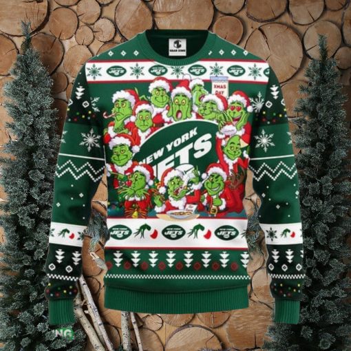 New York Jets 12 Grinch Xmas Day Xmas Ugly Christmas Sweater Best Christmas Gift Ideas