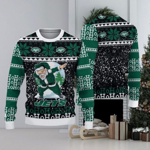 New York Jets Dabbing Santa Christmas Sweater