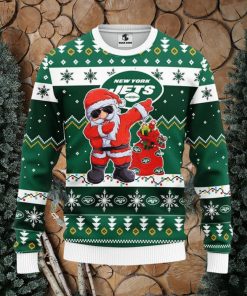 New York Jets Dabbing Santa Claus Xmas Ugly Christmas Sweater Best Christmas Gift Ideas