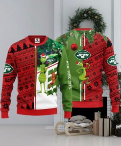 New York Jets Grinch & Scooby Doo Christmas Ugly Sweater 1