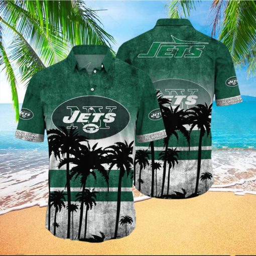New York Jets Logo Coconut Tropical Hawaiian Shirt Beach Gift For Fans