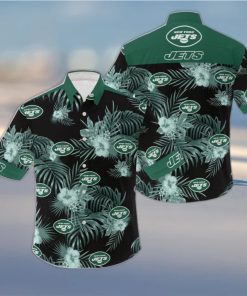 New York Jets NFL 3D Flowers Leaf Hawaiian Shirt Summer Hot Gift For Fans