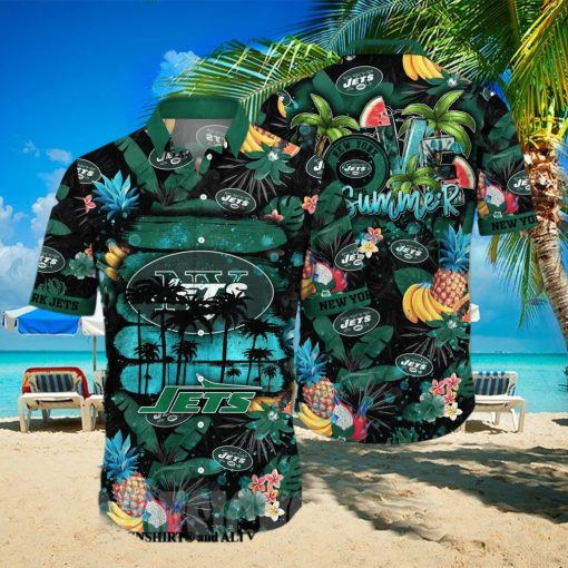 New York Jets NFL Floral All Over Print Classic Hawaiian Shirt