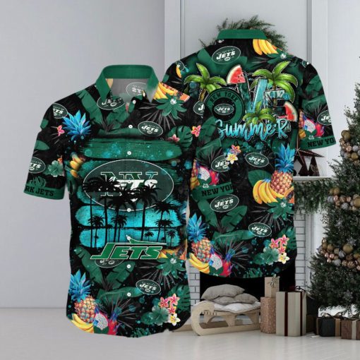 New York Jets NFL Hawaiian Shirt Straw Hatstime Aloha Shirt