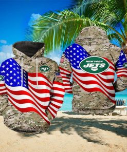 New York Jets NFL US Flag Camo Veteran Team 3D Printed Hoodie