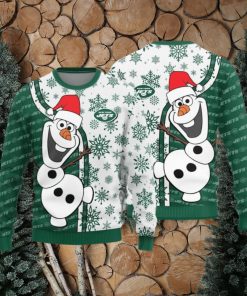 New York Jets Olaf Christmas Funny Knitted Sweater