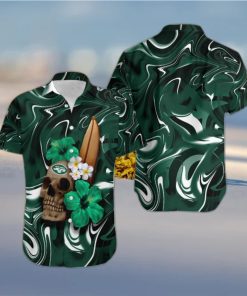 New York Jets Skull And Flower Hawaiian Shirt Gift For Halloween