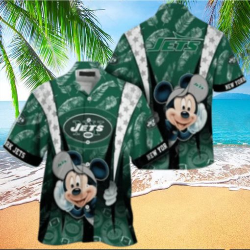 New York Jets nfl mickey mouse Hawaiian Shirt custom for fan