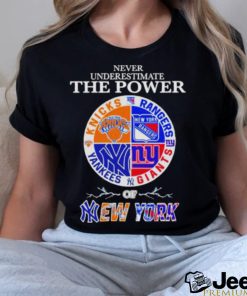 New York Knick New York Rangers New York Giants and New York Yankees Never Underestimate the Power of New York 2023 shirt