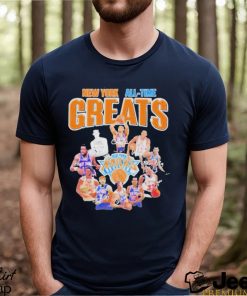 New York Knicks All Time Greats Team Signatures Shirt