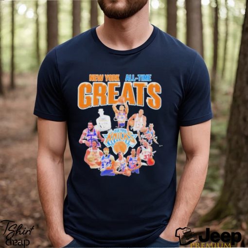 New York Knicks All Time Greats Team Signatures Shirt