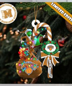 New York Knicks NBA Grinch Candy Cane Personalized Xmas Gifts Christmas Tree Decorations Ornament_48133728 1