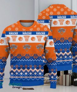 New York Knicks National Basketball Association Ugly Christmas Sweater All Over Printed 3D Sweater