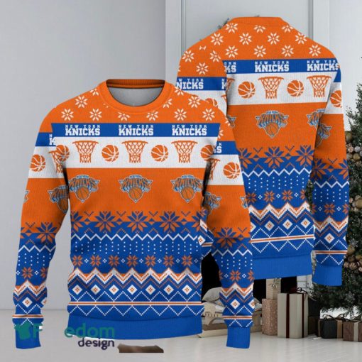 New York Knicks National Basketball Association Ugly Christmas Sweater All Over Printed 3D Sweater