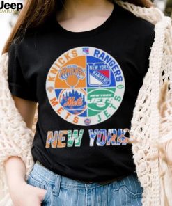 New York Knicks New York Rangers New York Jets New York Mets New York City 2023 Logo shirt