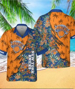 New York Knicks Themed Vibrant Hawaiian Shirt