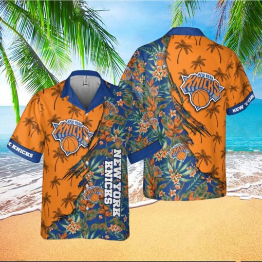 New York Knicks Themed Vibrant Hawaiian Shirt