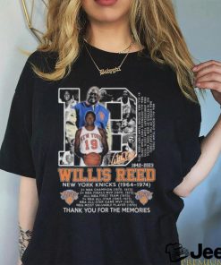 New York Knicks Willis Reed 1942 2023 thank you for the memories signature shirt