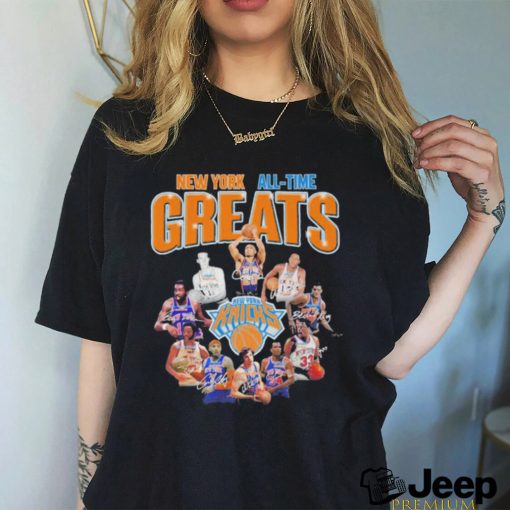 New York Knicks all team greats signatures shirt