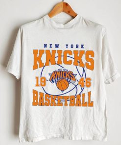 New York Knicks basketball NBA est 1946 logo retro shirt