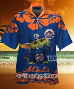 New York Mets Baby Yoda Hawaiian Shirt