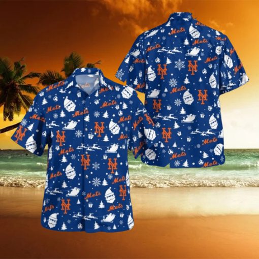 New York Mets Christmas Hawaiian Shirt Beach Gift Fans For Men And Women