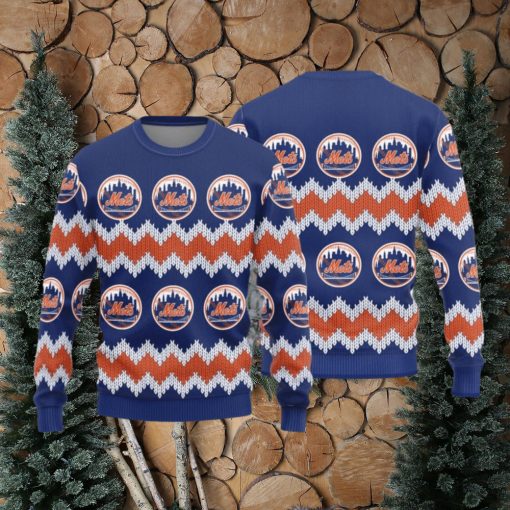 New York Mets Christmas Pattern Knitted Sweater