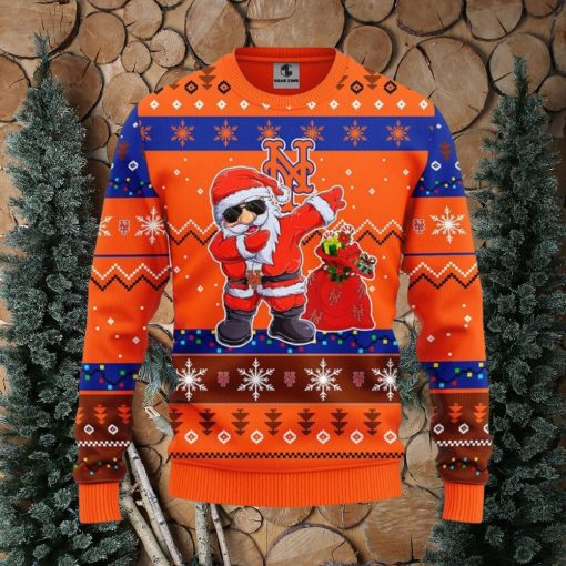 New York Mets Dabbing Santa Claus Xmas Ugly Christmas Sweater Best Christmas Gift Ideas