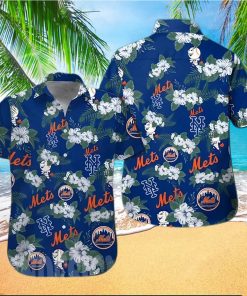 New York Mets MLB All Over Print Flowery Aloha Summer Beach Hawaiian Shirt – Navy