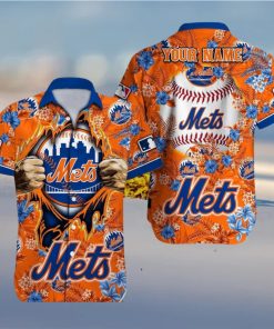 New York Mets MLB Custom Name Aloha 3D Hawaiian Shirt Summer Gift