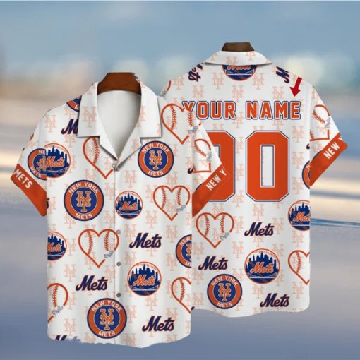 New York Mets MLB Custom Name And Number Summer 3D Hawaiian Shirt