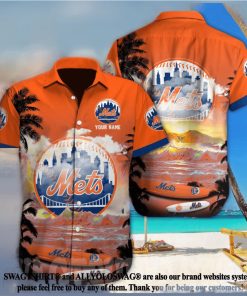 New York Mets MLB Custom Unisex All Over Printed Hawaiian Shirt