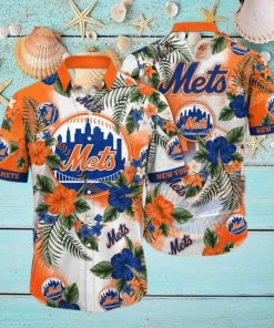 New York Mets MLB Flower Hawaiian Shirt