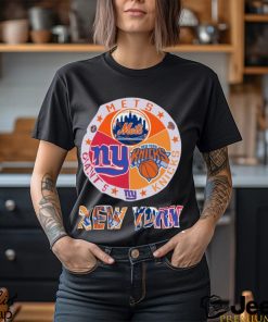 New York Mets New York Knicks New York Giants New York City 2023 Logo shirt