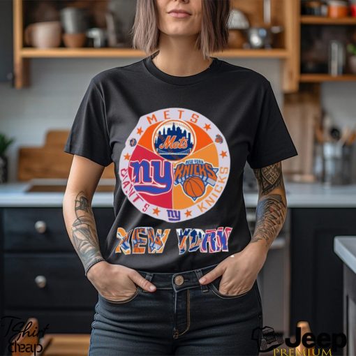 New York Mets New York Knicks New York Giants New York City 2023 Logo shirt