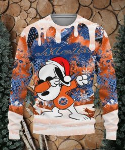 New York Mets Snoopy Dabbing The Peanuts Sports Football American Christmas Dripping Matching Knitted Christmas Sweater