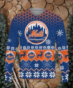 New York Mets Sports Football American Ugly Christmas Sweater AOP Gift Holidays