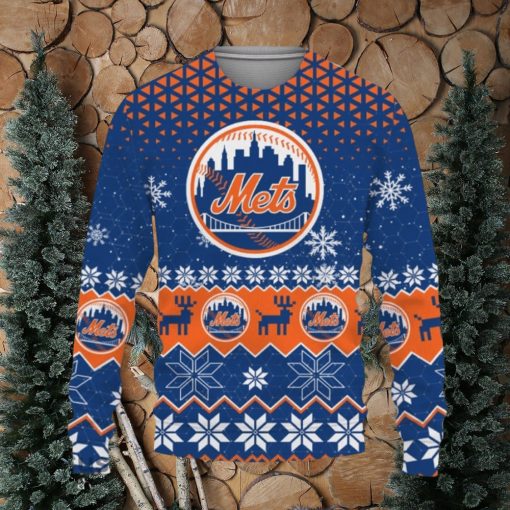 New York Mets Sports Football American Ugly Christmas Sweater AOP Gift Holidays