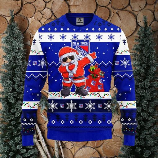 New York Rangers Dabbing Santa Claus Xmas Ugly Christmas Sweater Best Christmas Gift Ideas