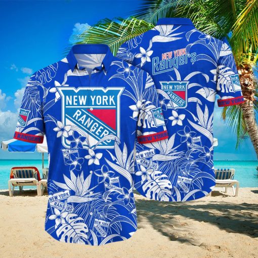 New York Rangers NHL Hawaiian Shirt Hiking Aloha Shirt