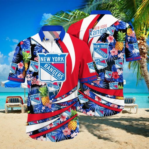 New York Rangers NHL Hawaiian Shirt Leisure Aloha Shirt