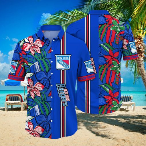 New York Rangers NHL Hawaiian Shirt Sunshine Aloha Shirt