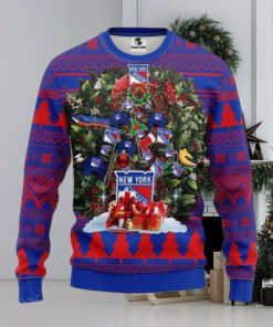 New York Rangers Tree Ugly Christmas Fleece Sweater