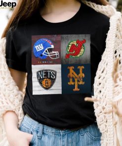 New York Sports Team License Plate Art Collage Giants Devils Nets Mets V6 Shirt