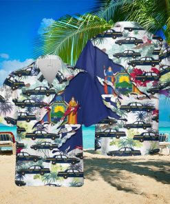 New York State Police Summer Beach Gift 3D Hawaiian Shirt